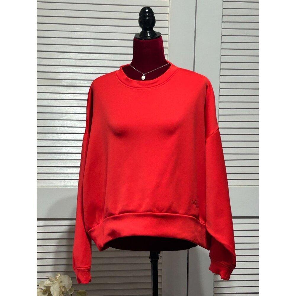 The North Face Women's Orange Horizon Performance Crewneck Sweatshirt Sz XL 3056 - Picture 1 of 14